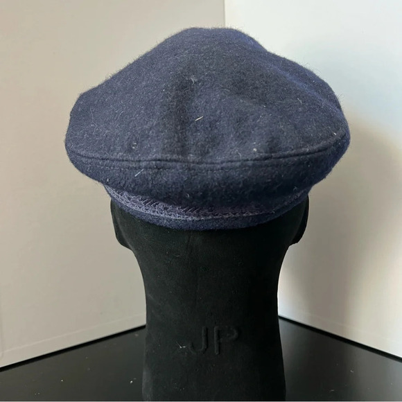 Vintage Golden Gate Hat Company Blue Fitted Mens Wool Greek Fisherman's Cap Size - Picture 6 of 13